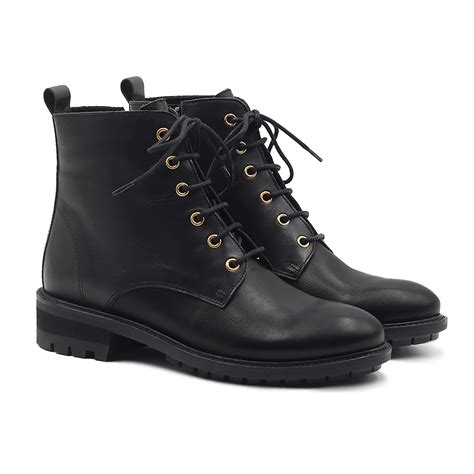 Bottines En Cuir Noir 